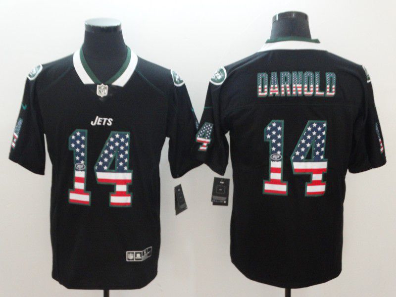 Men New York Jets #14 Darnold Nike USA Flag Fashion Black Color Rush Limited NFL Jerseys->san francisco 49ers->NFL Jersey